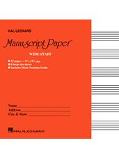 Wide Staff Manuscript Paper (Red Cover)