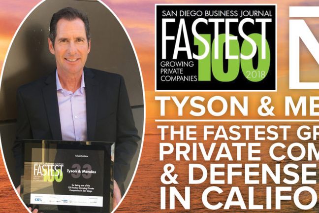 Tyson &#038; Mendes is the 33rd Fastest Growing Private Company in San Diego